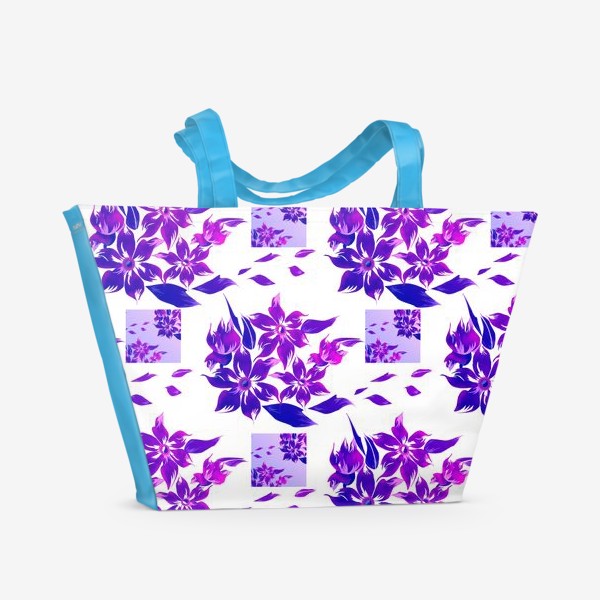 Пляжная сумка «Лиловые цветы»