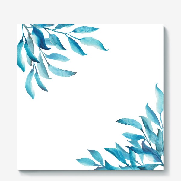 Холст «Синие листья»