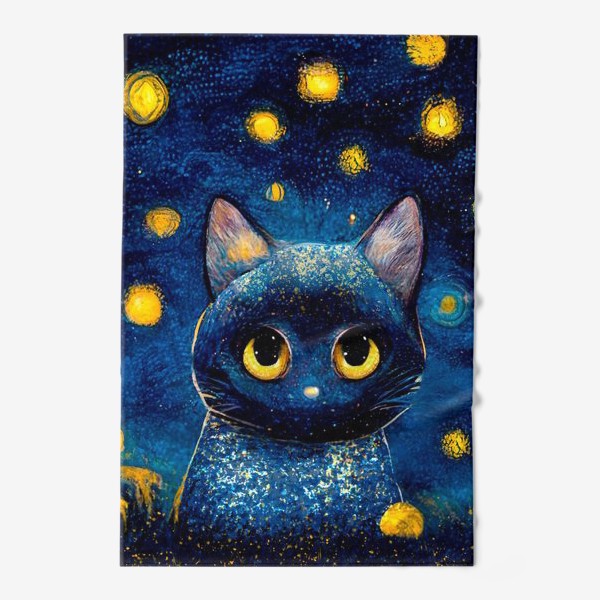 Полотенце «Кот Звездная ночь»