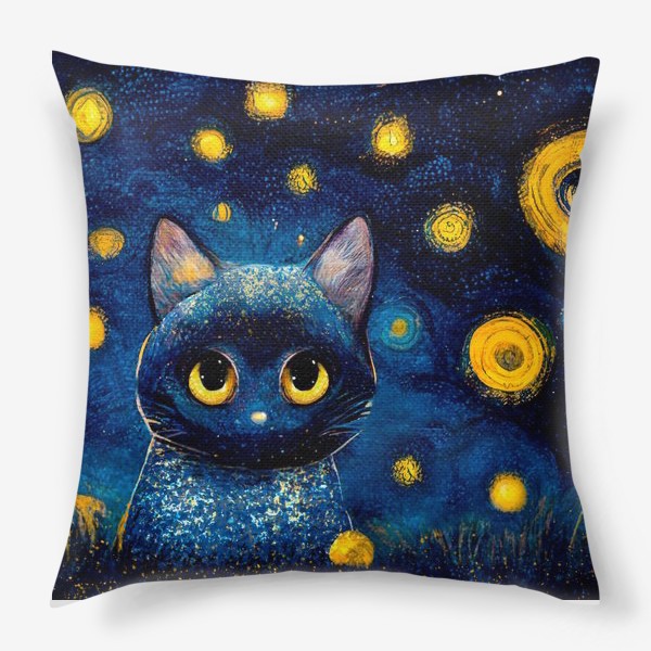 Подушка «Кот Звездная ночь»