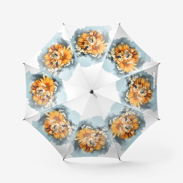 Зонт «Подсолнухи и ромашки»
