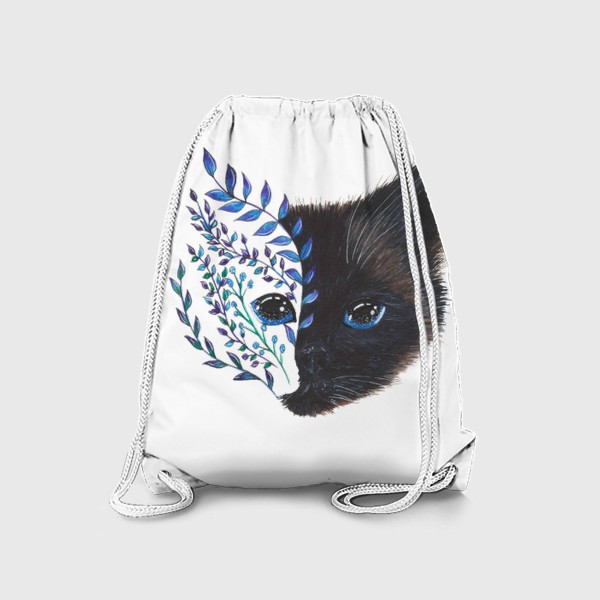 Рюкзак «Сиамский кот и ветки с градиентом»