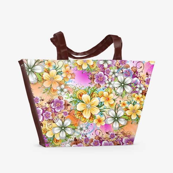 Пляжная сумка &laquo;Лето яркое, цветочное&raquo;
