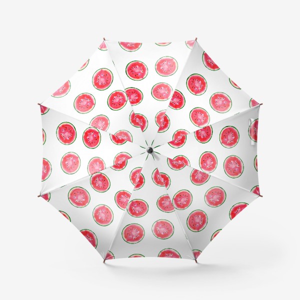 Зонт «Акварельный сладкий арбуз на белом»