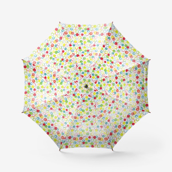Зонт «яркие круги акварель»