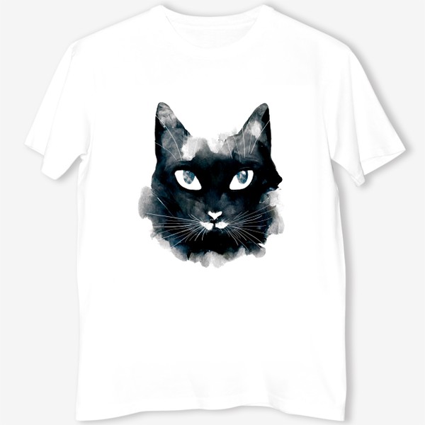 Футболка &laquo;Черно-белый кот&raquo;