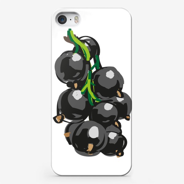 Чехол iPhone «скетч черной смородины ягоды»