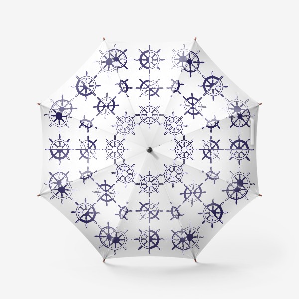 Зонт «паттерн бесшовный якоря от корабля на белом фоне орнамент »