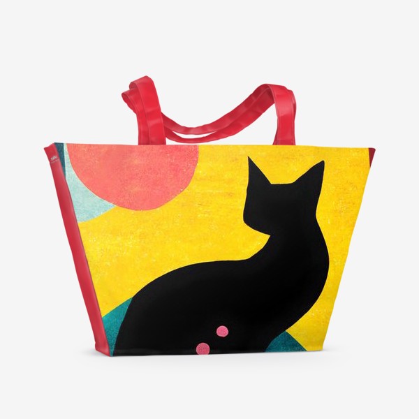 Пляжная сумка «Абстрактный кот»