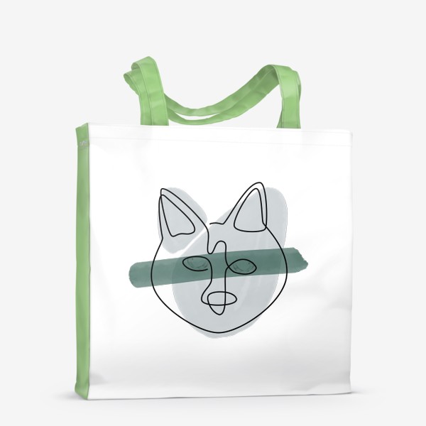 Сумка-шоппер «Абстрактный серый кот»