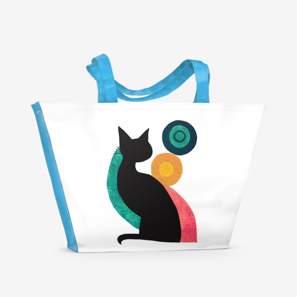 Пляжная сумка «Абстракция Кот»