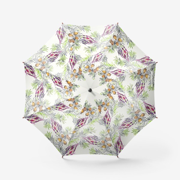 Зонт «Хвоя на белом»