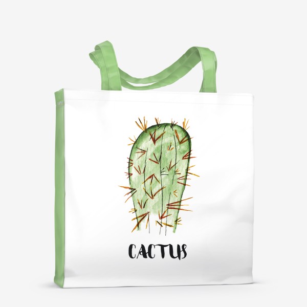 Сумка-шоппер «Кактус акварелью cactus»