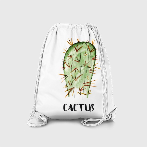 Рюкзак «Кактус акварелью cactus»