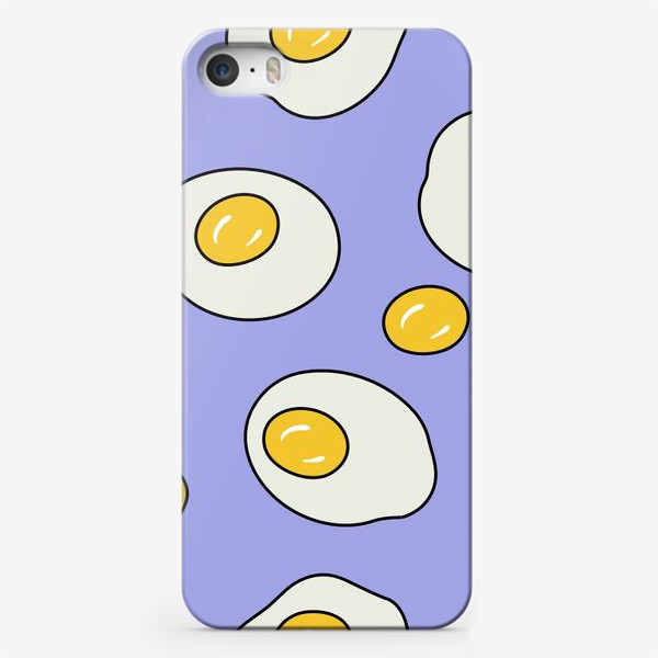 Чехол iPhone «Яичница, сиреневый»