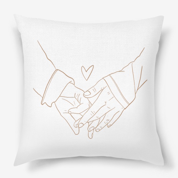 Подушка «Прикосновение рук. Про любовь»