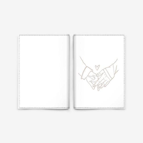 Обложка для паспорта &laquo;Прикосновение рук. Про любовь&raquo;