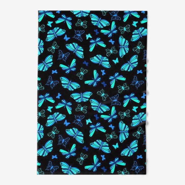 Полотенце «Голубые бабочки»
