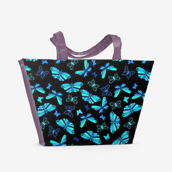 Пляжная сумка «Голубые бабочки»