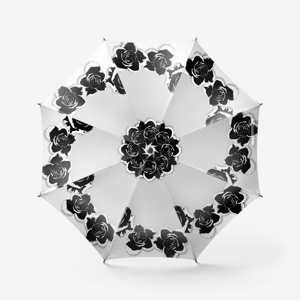 Зонт «Черно-белый венок»
