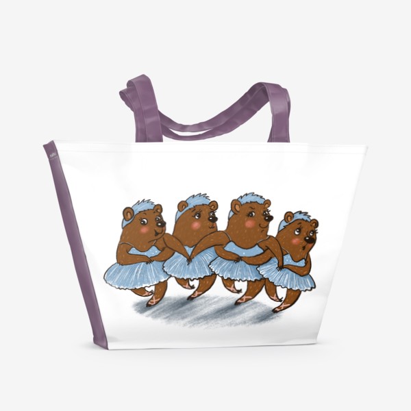 Пляжная сумка «Танец маленьких медвежат »