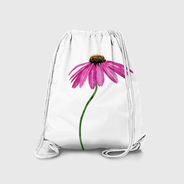 Рюкзак «Розовый цветок эхинацеи акварельный»