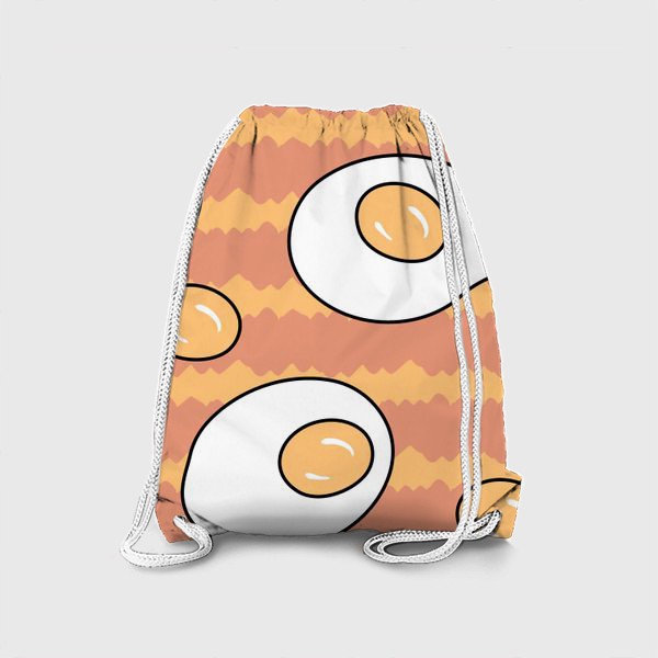 Рюкзак «Яичница, оранжевые полоски»