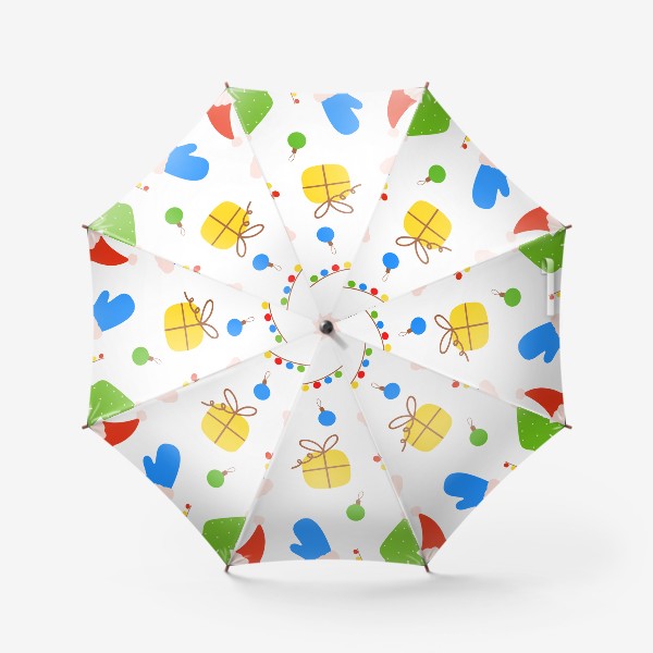 Зонт «новогодние украшения»