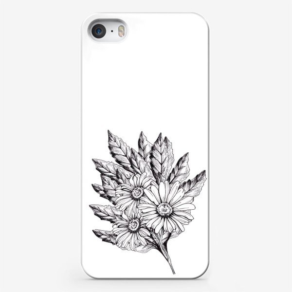 Чехол iPhone «Букет ромашек с листьями»