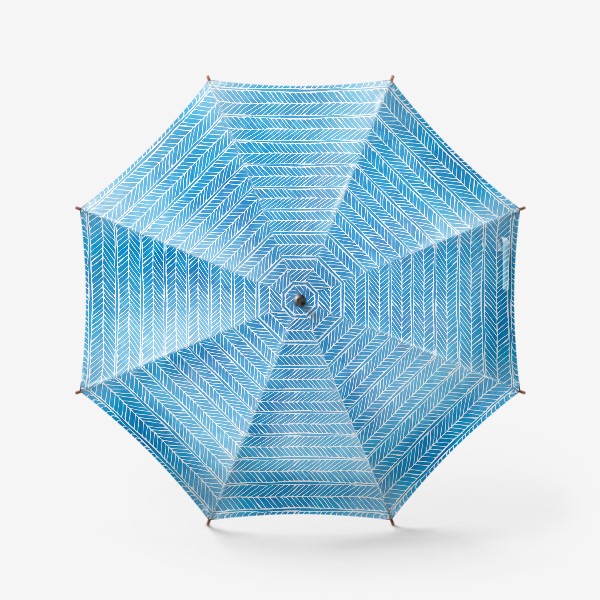 Зонт «Средиземноморский синий паттерн "Волна"»