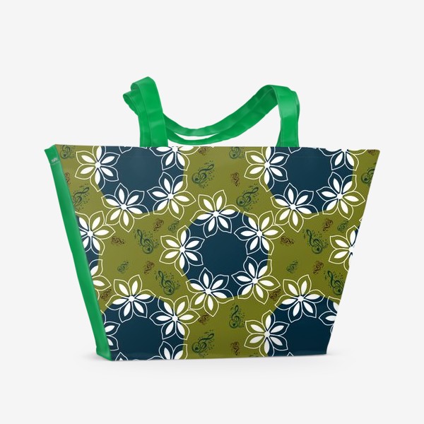 Пляжная сумка «Веночки из цветочков»
