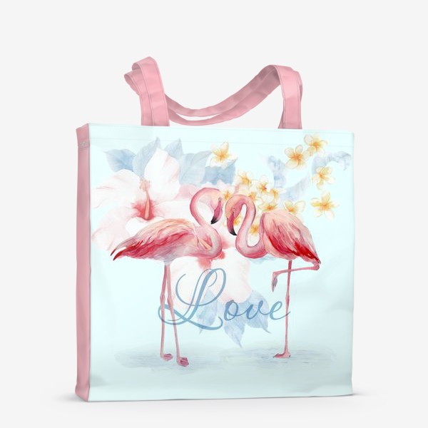 Сумка-шоппер «Влюбленные фламинго»