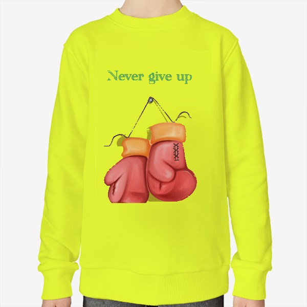 Свитшот «Never give up, никогда не сдавайся»