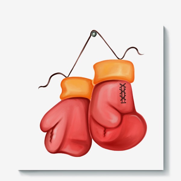 Холст «Боксёрские перчатки, спорт, бокс, борьба.»