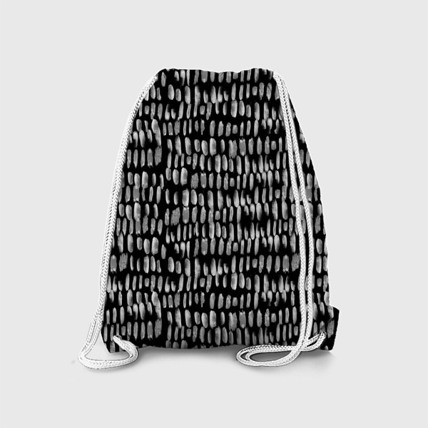 Рюкзак «акварельные полоски чёрно-белые»