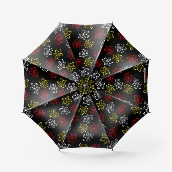 Зонт &laquo;Цветные фэнтези цветы&raquo;