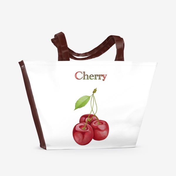 Пляжная сумка «Cherry, вишня»