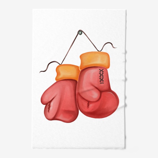 Полотенце «Боксёрские перчатки, спорт, бокс, борьба.»