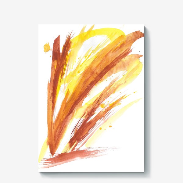 Холст «Expressive sharp solar explosion - Выразительные резкие желто-оранжевые линии, похожие на солнечный взрыв»