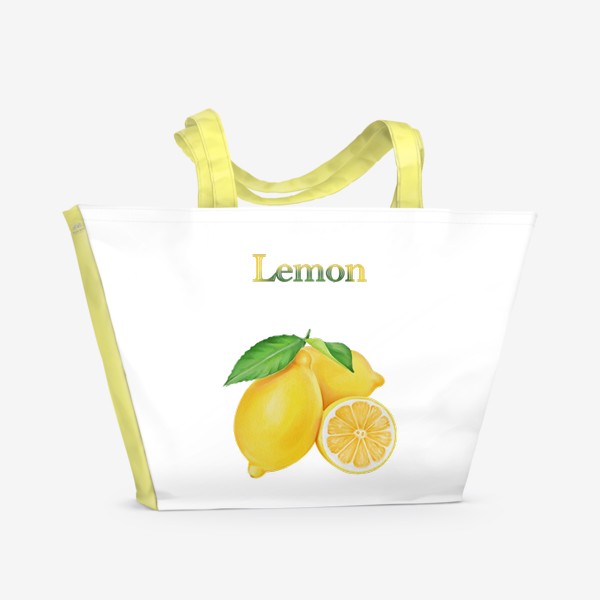 Пляжная сумка «Lemon, лимон»