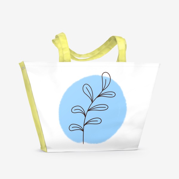 Пляжная сумка «Ветка на синем фоне»