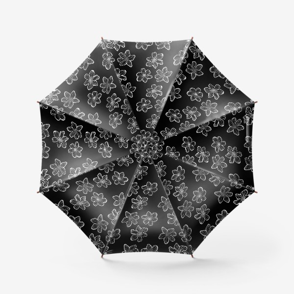 Зонт «Белые фэнтези цветы»
