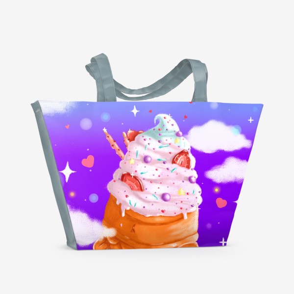 Пляжная сумка «Таяки с мороженым»
