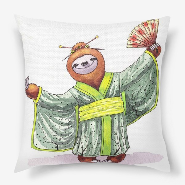 Подушка «Ленивец в кимоно»