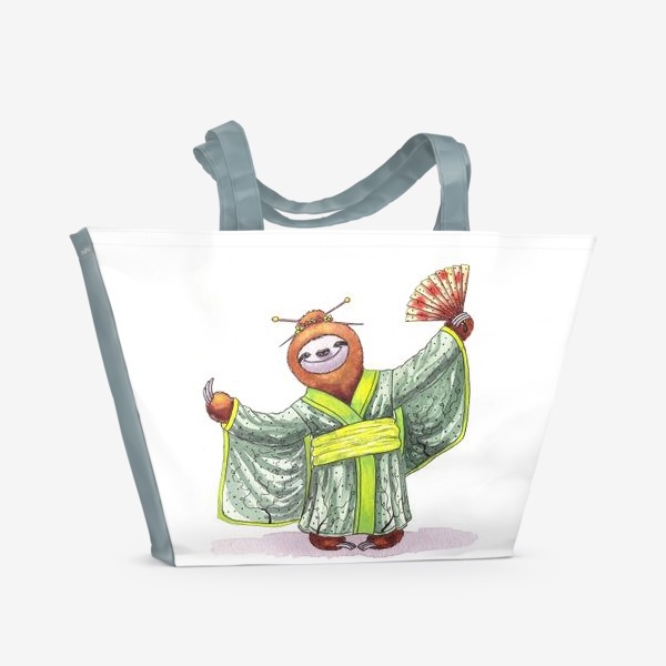 Пляжная сумка «Ленивец в кимоно»