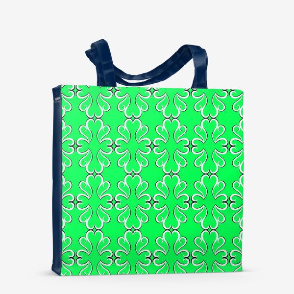Сумка-шоппер «Простые классические зелёные обои с абстрактным узором»