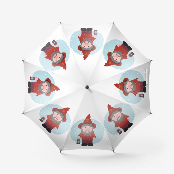 Зонт «Зимний гном»
