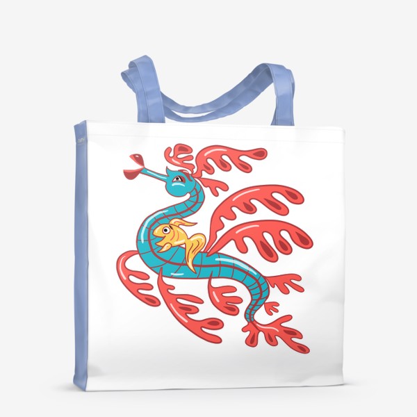 Сумка-шоппер «Морской дракон и рыбка. Коллекция Морские друзья»