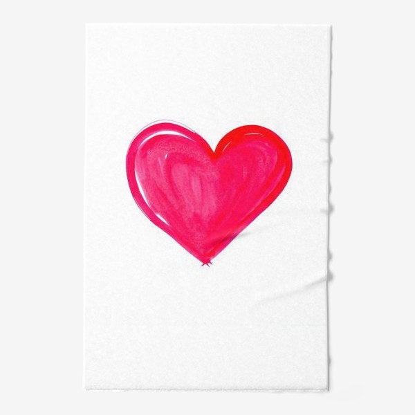 Полотенце «Сердце, акварель»