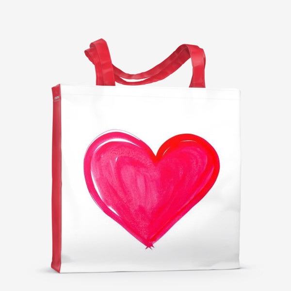 Сумка-шоппер «Сердце, акварель»